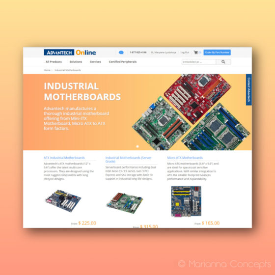 Industrial boards web design upgrade