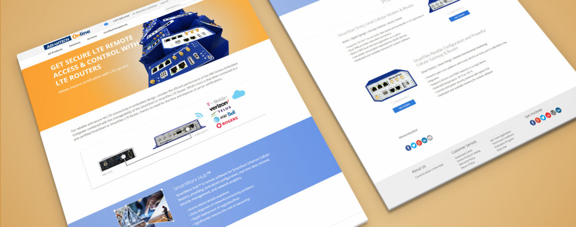LTE Routers - web design for Advantech