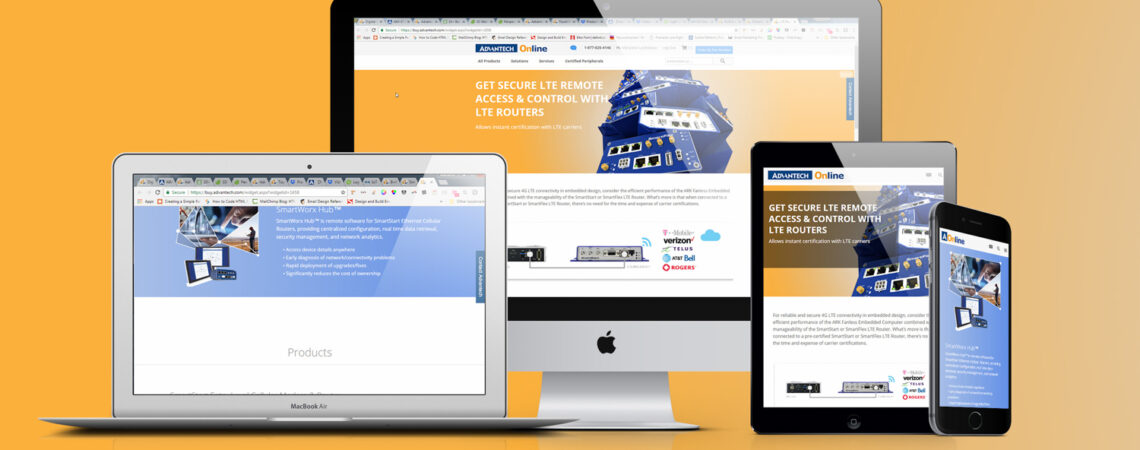 LTE Routers - web design for Advantech