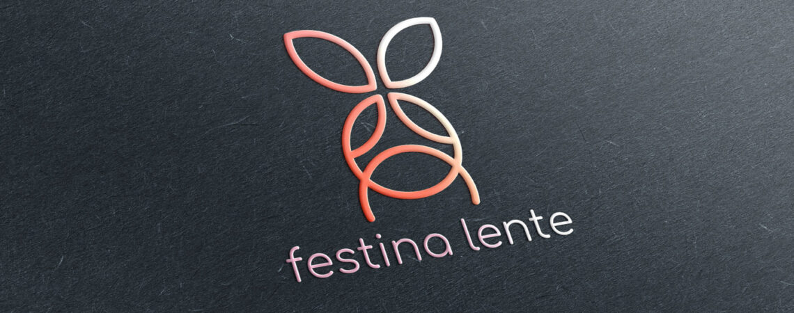 Festina Lente embossed logo