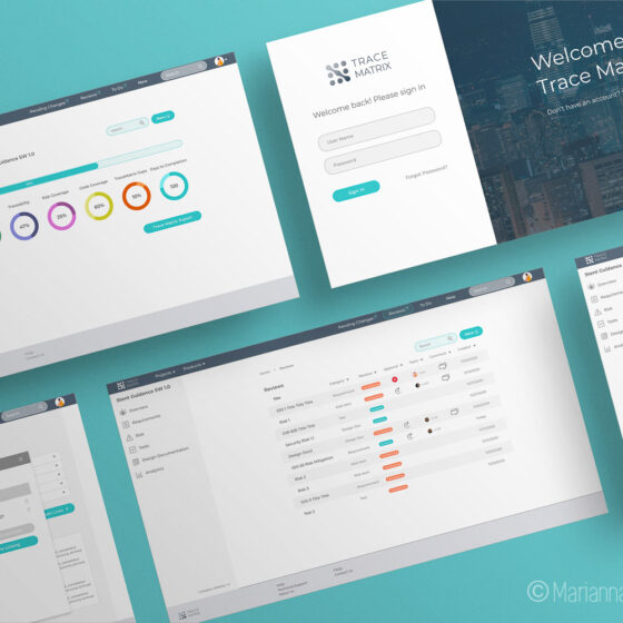 Trace Matrix User interface Screens